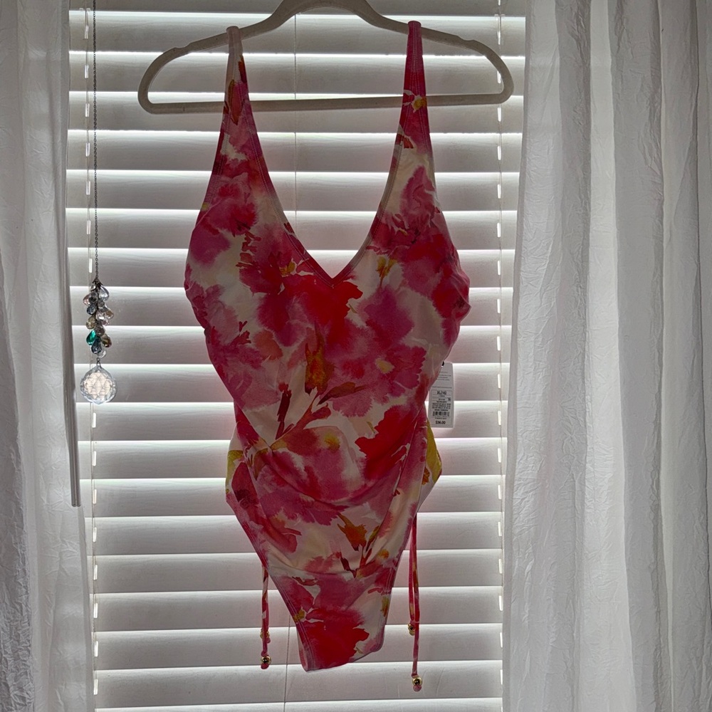 Shade & Shore Pink and Yellow Swimsuit